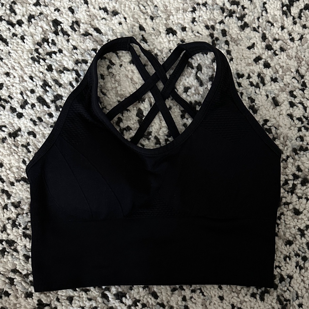Zella Black Strappy Sports Bra